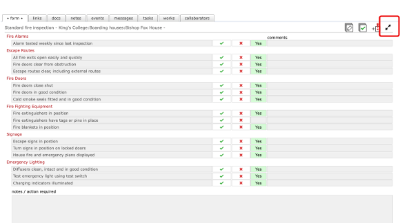 Option 2: Print the expanded checklist results