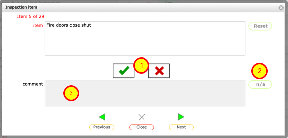 The step-thru dialog window